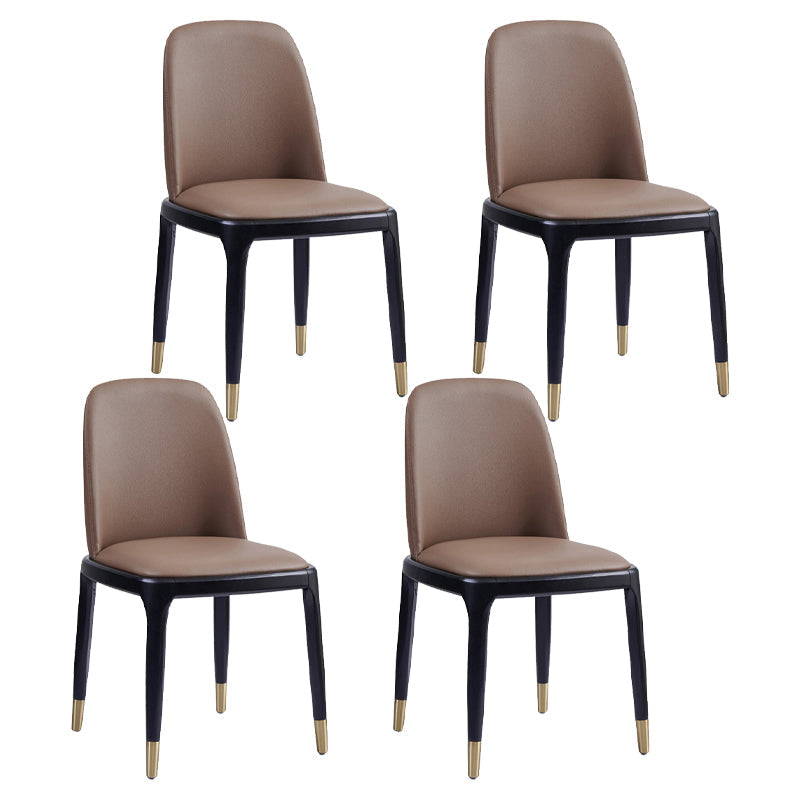 Wood Industrial Dining Kitchen Room Side Chair Parsons Chair Dark Coffee 4 Piece Set Clearhalo ' kitchen&dining_furn' 'Dining Chairs' 'Dining Tables & Seating' 'dining_chair' 'furn' 'furn_dining_chair' 'Furniture' 'furniture_dining_chair' 'Kitchen & Dining Furniture' 'kitchen' 4655794