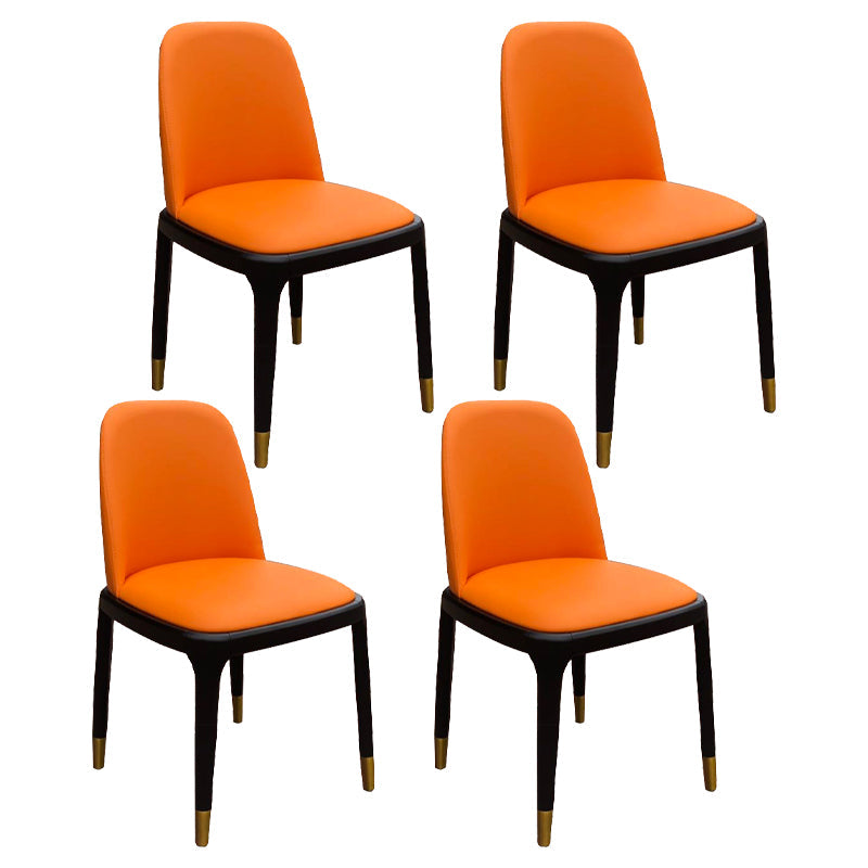 Wood Industrial Dining Kitchen Room Side Chair Parsons Chair Orange 4 Piece Set Clearhalo ' kitchen&dining_furn' 'Dining Chairs' 'Dining Tables & Seating' 'dining_chair' 'furn' 'furn_dining_chair' 'Furniture' 'furniture_dining_chair' 'Kitchen & Dining Furniture' 'kitchen' 4655796