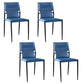 Industrial Style Armless Solid Back Chair for Kitchen Leather Dining Side Chair Blue 4 Piece Set Clearhalo ' kitchen&dining_furn' 'Dining Chairs' 'Dining Tables & Seating' 'dining_chair' 'furn' 'furn_dining_chair' 'Furniture' 'furniture_dining_chair' 'Kitchen & Dining Furniture' 'kitchen' 4655827