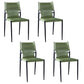 Industrial Style Armless Solid Back Chair for Kitchen Leather Dining Side Chair Green 4 Piece Set Clearhalo ' kitchen&dining_furn' 'Dining Chairs' 'Dining Tables & Seating' 'dining_chair' 'furn' 'furn_dining_chair' 'Furniture' 'furniture_dining_chair' 'Kitchen & Dining Furniture' 'kitchen' 4655837