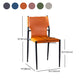 Industrial Style Armless Solid Back Chair for Kitchen Leather Dining Side Chair Clearhalo ' kitchen&dining_furn' 'Dining Chairs' 'Dining Tables & Seating' 'dining_chair' 'furn' 'furn_dining_chair' 'Furniture' 'furniture_dining_chair' 'Kitchen & Dining Furniture' 'kitchen' 4655842