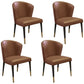 Modern Hotel Wingback Side Chair Matte Finish Upholstered Dining Chair Brown 4 Piece Set Clearhalo ' kitchen&dining_furn' 'Dining Chairs' 'Dining Tables & Seating' 'dining_chair' 'furn' 'furn_dining_chair' 'Furniture' 'furniture_dining_chair' 'Kitchen & Dining Furniture' 'kitchen' 4655848