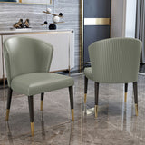 Modern Hotel Wingback Side Chair Matte Finish Upholstered Dining Chair Clearhalo ' kitchen&dining_furn' 'Dining Chairs' 'Dining Tables & Seating' 'dining_chair' 'furn' 'furn_dining_chair' 'Furniture' 'furniture_dining_chair' 'Kitchen & Dining Furniture' 'kitchen' 4655849