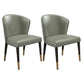 Modern Hotel Wingback Side Chair Matte Finish Upholstered Dining Chair Grey 2 Piece Set Clearhalo ' kitchen&dining_furn' 'Dining Chairs' 'Dining Tables & Seating' 'dining_chair' 'furn' 'furn_dining_chair' 'Furniture' 'furniture_dining_chair' 'Kitchen & Dining Furniture' 'kitchen' 4655851