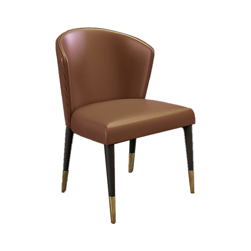 Modern Hotel Wingback Side Chair Matte Finish Upholstered Dining Chair Clearhalo ' kitchen&dining_furn' 'Dining Chairs' 'Dining Tables & Seating' 'dining_chair' 'furn' 'furn_dining_chair' 'Furniture' 'furniture_dining_chair' 'Kitchen & Dining Furniture' 'kitchen' 4655852