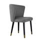Modern Hotel Wingback Side Chair Matte Finish Upholstered Dining Chair Dark Gray 1 Piece Clearhalo ' kitchen&dining_furn' 'Dining Chairs' 'Dining Tables & Seating' 'dining_chair' 'furn' 'furn_dining_chair' 'Furniture' 'furniture_dining_chair' 'Kitchen & Dining Furniture' 'kitchen' 4655855