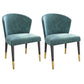 Modern Hotel Wingback Side Chair Matte Finish Upholstered Dining Chair Royal Blue 2 Piece Set Clearhalo ' kitchen&dining_furn' 'Dining Chairs' 'Dining Tables & Seating' 'dining_chair' 'furn' 'furn_dining_chair' 'Furniture' 'furniture_dining_chair' 'Kitchen & Dining Furniture' 'kitchen' 4655863