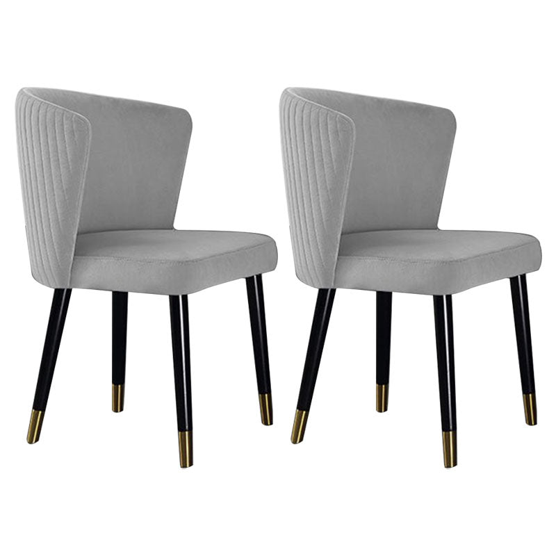 Modern Hotel Wingback Side Chair Matte Finish Upholstered Dining Chair Light Gray 2 Piece Set Clearhalo ' kitchen&dining_furn' 'Dining Chairs' 'Dining Tables & Seating' 'dining_chair' 'furn' 'furn_dining_chair' 'Furniture' 'furniture_dining_chair' 'Kitchen & Dining Furniture' 'kitchen' 4655868