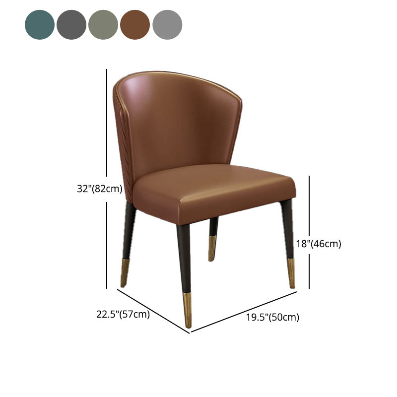 Modern Hotel Wingback Side Chair Matte Finish Upholstered Dining Chair Clearhalo ' kitchen&dining_furn' 'Dining Chairs' 'Dining Tables & Seating' 'dining_chair' 'furn' 'furn_dining_chair' 'Furniture' 'furniture_dining_chair' 'Kitchen & Dining Furniture' 'kitchen' 4655870