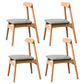Industrial Wood Dining Kitchen Room Side Chair Open Back Chair Grey 4 Piece Set Natural Wood Clearhalo ' kitchen&dining_furn' 'Dining Chairs' 'Dining Tables & Seating' 'dining_chair' 'furn' 'furn_dining_chair' 'Furniture' 'furniture_dining_chair' 'Kitchen & Dining Furniture' 'kitchen' 4655876