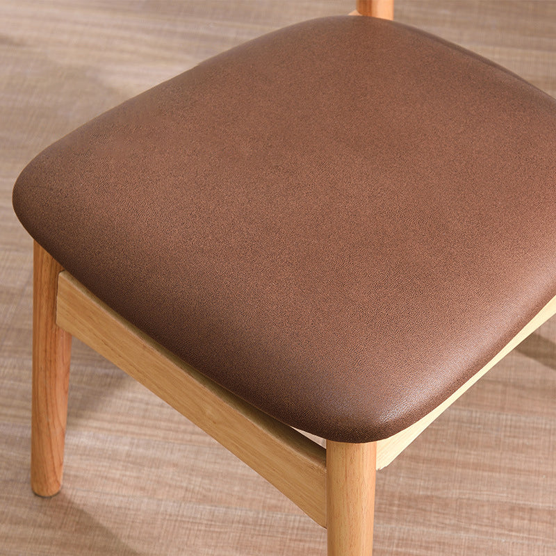 Industrial Wood Dining Kitchen Room Side Chair Open Back Chair Clearhalo ' kitchen&dining_furn' 'Dining Chairs' 'Dining Tables & Seating' 'dining_chair' 'furn' 'furn_dining_chair' 'Furniture' 'furniture_dining_chair' 'Kitchen & Dining Furniture' 'kitchen' 4655882