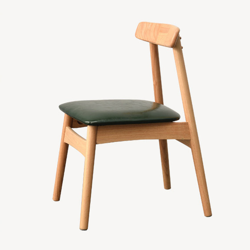 Industrial Wood Dining Kitchen Room Side Chair Open Back Chair Blackish Green 1 Piece Natural Wood Clearhalo ' kitchen&dining_furn' 'Dining Chairs' 'Dining Tables & Seating' 'dining_chair' 'furn' 'furn_dining_chair' 'Furniture' 'furniture_dining_chair' 'Kitchen & Dining Furniture' 'kitchen' 4655884