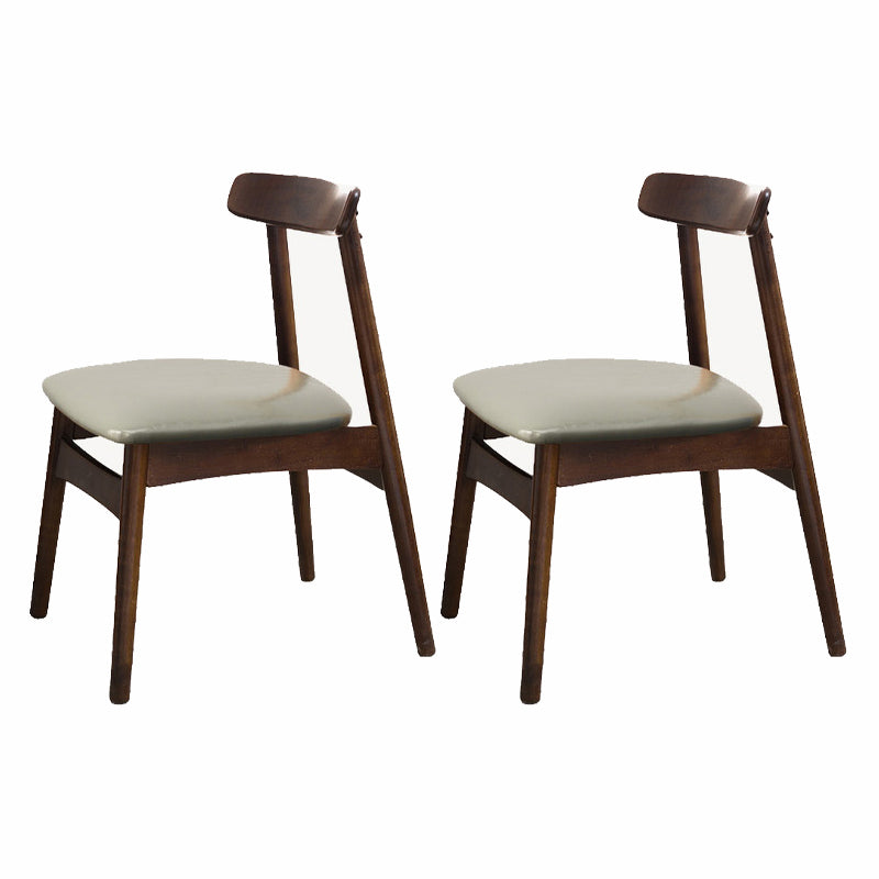 Industrial Wood Dining Kitchen Room Side Chair Open Back Chair Grey 2 Piece Set Walnut Clearhalo ' kitchen&dining_furn' 'Dining Chairs' 'Dining Tables & Seating' 'dining_chair' 'furn' 'furn_dining_chair' 'Furniture' 'furniture_dining_chair' 'Kitchen & Dining Furniture' 'kitchen' 4655890