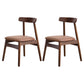 Industrial Wood Dining Kitchen Room Side Chair Open Back Chair Brown 2 Piece Set Walnut Clearhalo ' kitchen&dining_furn' 'Dining Chairs' 'Dining Tables & Seating' 'dining_chair' 'furn' 'furn_dining_chair' 'Furniture' 'furniture_dining_chair' 'Kitchen & Dining Furniture' 'kitchen' 4655892