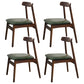 Industrial Wood Dining Kitchen Room Side Chair Open Back Chair Blackish Green 4 Piece Set Walnut Clearhalo ' kitchen&dining_furn' 'Dining Chairs' 'Dining Tables & Seating' 'dining_chair' 'furn' 'furn_dining_chair' 'Furniture' 'furniture_dining_chair' 'Kitchen & Dining Furniture' 'kitchen' 4655896