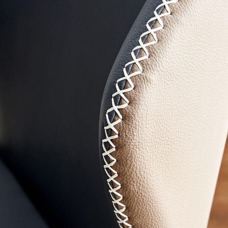 Industrial Armless Wingback Parsons Chair for Kitchen Faux Leather Dining Chairs Clearhalo ' kitchen&dining_furn' 'Dining Chairs' 'Dining Tables & Seating' 'dining_chair' 'furn' 'furn_dining_chair' 'Furniture' 'furniture_dining_chair' 'Kitchen & Dining Furniture' 'kitchen' 4655910