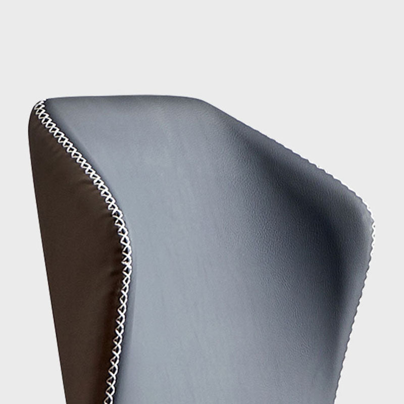 Industrial Armless Wingback Parsons Chair for Kitchen Faux Leather Dining Chairs Clearhalo ' kitchen&dining_furn' 'Dining Chairs' 'Dining Tables & Seating' 'dining_chair' 'furn' 'furn_dining_chair' 'Furniture' 'furniture_dining_chair' 'Kitchen & Dining Furniture' 'kitchen' 4655913