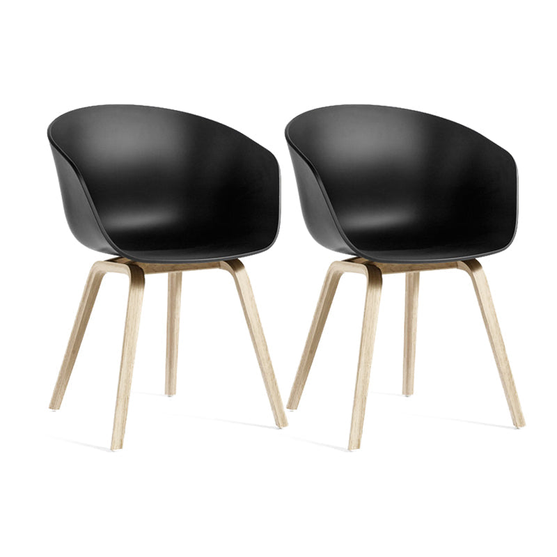 Modern Style Chairs Dining Arm Chairs with Wooden Legs for Kitchen Black Set of 2 Clearhalo ' kitchen&dining_furn' 'Dining Chairs' 'Dining Tables & Seating' 'dining_chair' 'Furniture' 'furniture_dining_chair' 'Kitchen & Dining Furniture' 'kitchen' 4655925