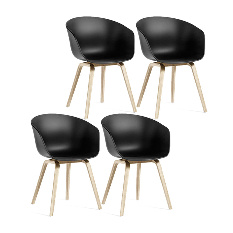 Modern Style Chairs Dining Arm Chairs with Wooden Legs for Kitchen Black Set of 4 Clearhalo ' kitchen&dining_furn' 'Dining Chairs' 'Dining Tables & Seating' 'dining_chair' 'Furniture' 'furniture_dining_chair' 'Kitchen & Dining Furniture' 'kitchen' 4655927