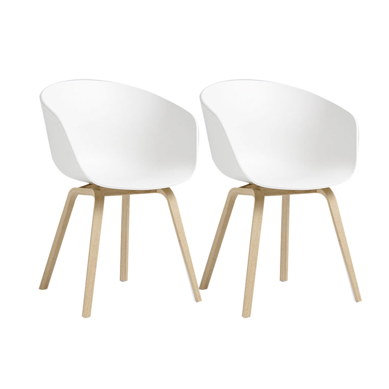 Modern Style Chairs Dining Arm Chairs with Wooden Legs for Kitchen White Set of 2 Clearhalo ' kitchen&dining_furn' 'Dining Chairs' 'Dining Tables & Seating' 'dining_chair' 'Furniture' 'furniture_dining_chair' 'Kitchen & Dining Furniture' 'kitchen' 4655937