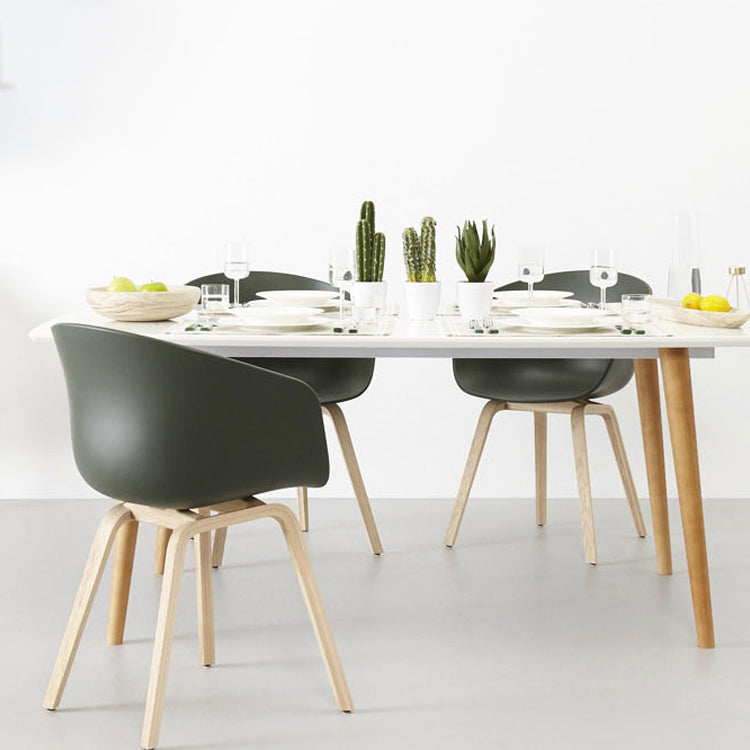 Modern Style Chairs Dining Arm Chairs with Wooden Legs for Kitchen Clearhalo ' kitchen&dining_furn' 'Dining Chairs' 'Dining Tables & Seating' 'dining_chair' 'Furniture' 'furniture_dining_chair' 'Kitchen & Dining Furniture' 'kitchen' 4655939