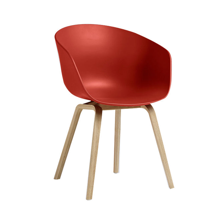 Modern Style Chairs Dining Arm Chairs with Wooden Legs for Kitchen Red 1 Piece Clearhalo ' kitchen&dining_furn' 'Dining Chairs' 'Dining Tables & Seating' 'dining_chair' 'Furniture' 'furniture_dining_chair' 'Kitchen & Dining Furniture' 'kitchen' 4655941
