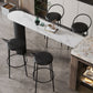 White Modern Style Table in Faux Marble and Metal Milk Tea Shop Bar Table Clearhalo 'Bar Furniture' 'Bar Tables' 'bar_tables' 'furn' 'furn_bar_tables' 'Furniture' 'furniture_bar_tables' 'Kitchen & Dining Furniture' 4655959