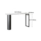 White Modern Style Table in Faux Marble and Metal Milk Tea Shop Bar Table Clearhalo 'Bar Furniture' 'Bar Tables' 'bar_tables' 'furn' 'furn_bar_tables' 'Furniture' 'furniture_bar_tables' 'Kitchen & Dining Furniture' 4655960