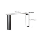 White Modern Style Table in Faux Marble and Metal Milk Tea Shop Bar Table Clearhalo 'Bar Furniture' 'Bar Tables' 'bar_tables' 'furn' 'furn_bar_tables' 'Furniture' 'furniture_bar_tables' 'Kitchen & Dining Furniture' 4655961