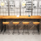 Specialty Brown Modern Style Bar Table Solid Wood and Iron Coffee Shop Bar Table 63"L x 15.7"W x 41.3"H Without Chairs Clearhalo 'Bar Furniture' 'Bar Tables' 'bar_tables' 'furn' 'furn_bar_tables' 'Furniture' 'furniture_bar_tables' 'Kitchen & Dining Furniture' 4655967