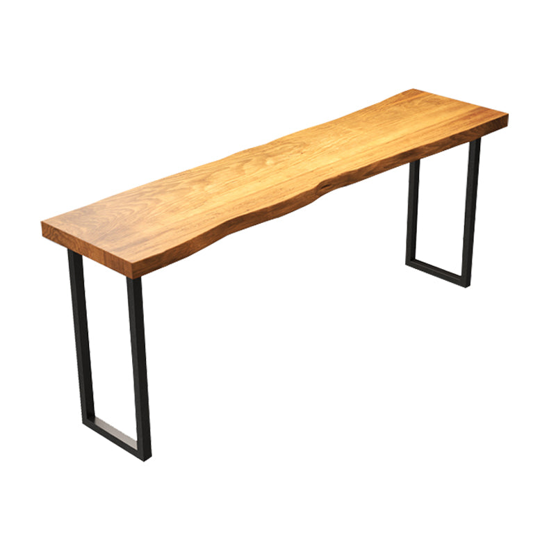 Specialty Brown Modern Style Bar Table Solid Wood and Iron Coffee Shop Bar Table 47.2"L x 15.7"W x 41.3"H Without Chairs Clearhalo 'Bar Furniture' 'Bar Tables' 'bar_tables' 'furn' 'furn_bar_tables' 'Furniture' 'furniture_bar_tables' 'Kitchen & Dining Furniture' 4655969