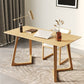 Modern Pine Wood Table for Restaurant Rectangle Indoor Table with Double Pedestal 55.1"L x 27.6"W x 29.5"H Without Chairs Clearhalo ' dining_table' 'Dining Tables & Seating' 'Dining Tables' 'furn' 'furn_dining_table' 'Furniture' 'furniture_dining_table' 'Kitchen & Dining Furniture' 'kitchen&dining_furn' 'kitchen' 'kitchen_dining_table' 4655979