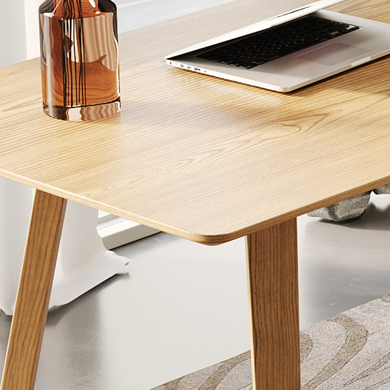 Modern Pine Wood Table for Restaurant Rectangle Indoor Table with Double Pedestal Clearhalo ' dining_table' 'Dining Tables & Seating' 'Dining Tables' 'furn' 'furn_dining_table' 'Furniture' 'furniture_dining_table' 'Kitchen & Dining Furniture' 'kitchen&dining_furn' 'kitchen' 'kitchen_dining_table' 4655982