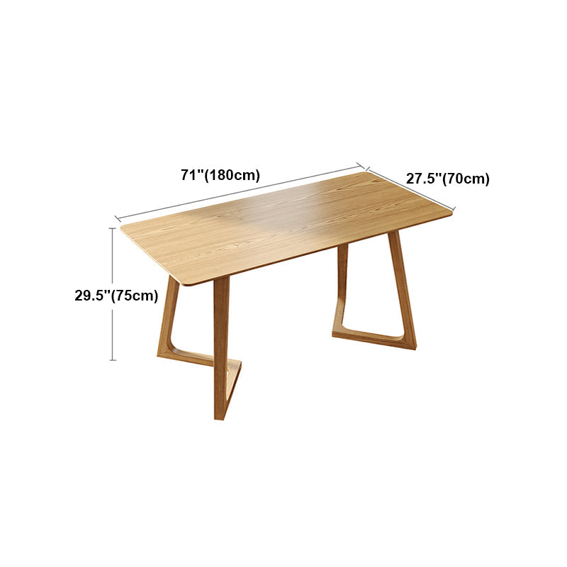 Modern Pine Wood Table for Restaurant Rectangle Indoor Table with Double Pedestal Clearhalo ' dining_table' 'Dining Tables & Seating' 'Dining Tables' 'furn' 'furn_dining_table' 'Furniture' 'furniture_dining_table' 'Kitchen & Dining Furniture' 'kitchen&dining_furn' 'kitchen' 'kitchen_dining_table' 4655990