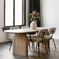 Modern Indoor Pine Wood Table for Restaurant Oval Dining Table with Double Pedestal 63"L x 31.5"W x 29.5"H Without Chairs Clearhalo ' dining_table' 'Dining Tables & Seating' 'Dining Tables' 'furn' 'furn_dining_table' 'Furniture' 'furniture_dining_table' 'Kitchen & Dining Furniture' 'kitchen&dining_furn' 'kitchen' 'kitchen_dining_table' 4656008