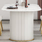 Oval Sintered Stone White Tone Dining Table Modern Double Pedestal Table for Dining Room Clearhalo ' dining_table' 'Dining Tables & Seating' 'Dining Tables' 'furn' 'furn_dining_table' 'Furniture' 'furniture_dining_table' 'Kitchen & Dining Furniture' 'kitchen&dining_furn' 'kitchen' 'kitchen_dining_table' 4656028