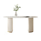 Glam Standard Sintered Stone Dining Table Oval Shape Dining Table for Kitchen Clearhalo ' dining_table' 'Dining Tables & Seating' 'Dining Tables' 'furn' 'furn_dining_table' 'Furniture' 'furniture_dining_table' 'Kitchen & Dining Furniture' 'kitchen&dining_furn' 'kitchen' 'kitchen_dining_table' 4656039
