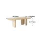 Rectangle Light Yellow Dining Table Pine Solid Wood Table Luxury with 3 Legs Clearhalo ' dining_table' 'Dining Tables & Seating' 'Dining Tables' 'furn' 'furn_dining_table' 'Furniture' 'furniture_dining_table' 'Kitchen & Dining Furniture' 'kitchen&dining_furn' 'kitchen' 'kitchen_dining_table' 4656073