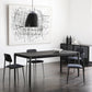 Rectangle 4 Legs Industrial Dining Table Black Fixed Table of Solid Wood 78.7"L x 31.5"W x 29.5"H Without Chairs Clearhalo ' dining_table' 'Dining Tables & Seating' 'Dining Tables' 'furn' 'furn_dining_table' 'Furniture' 'furniture_dining_table' 'Kitchen & Dining Furniture' 'kitchen&dining_furn' 'kitchen' 'kitchen_dining_table' 4656080