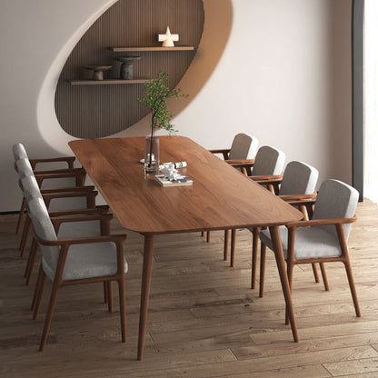 Solid Wood Contemporary Rectangle Dining Table Pine Wood Top Table with Legs Walnut 47.2"L x 23.6"W x 29.5"H Without Chairs Clearhalo ' dining_table' 'Dining Tables & Seating' 'Dining Tables' 'furn' 'furn_dining_table' 'Furniture' 'furniture_dining_table' 'Kitchen & Dining Furniture' 'kitchen&dining_furn' 'kitchen' 'kitchen_dining_table' 4656093