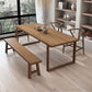 Mid-Century Modern Dining Table Pine Wood Table with Sled Base 63"L x 27.6"W x 29.5"H Without Chairs Clearhalo ' dining_table' 'Dining Tables & Seating' 'Dining Tables' 'furn' 'furn_dining_table' 'Furniture' 'furniture_dining_table' 'Kitchen & Dining Furniture' 'kitchen&dining_furn' 'kitchen' 'kitchen_dining_table' 4656109