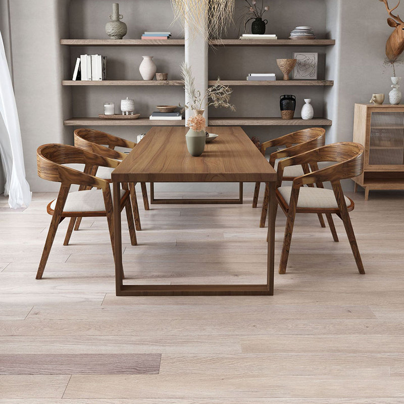 Mid-Century Modern Dining Table Pine Wood Table with Sled Base 78.7"L x 31.5"W x 29.5"H Without Chairs Clearhalo ' dining_table' 'Dining Tables & Seating' 'Dining Tables' 'furn' 'furn_dining_table' 'Furniture' 'furniture_dining_table' 'Kitchen & Dining Furniture' 'kitchen&dining_furn' 'kitchen' 'kitchen_dining_table' 4656111