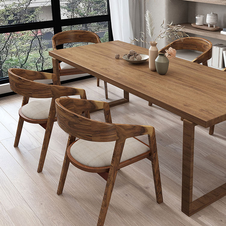 Mid-Century Modern Dining Table Pine Wood Table with Sled Base Clearhalo ' dining_table' 'Dining Tables & Seating' 'Dining Tables' 'furn' 'furn_dining_table' 'Furniture' 'furniture_dining_table' 'Kitchen & Dining Furniture' 'kitchen&dining_furn' 'kitchen' 'kitchen_dining_table' 4656114
