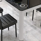 Glass Top Dining Table Modern Rectangle Dining Table with 4 Legs Clearhalo ' dining_table' 'Dining Tables & Seating' 'Dining Tables' 'Furniture' 'furniture_dining_table' 'Kitchen & Dining Furniture' 'kitchen&dining_furn' 'kitchen' 'kitchen_dining_table' 4656133