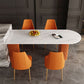 Traditional Luxury Dining Table White Sintered Stone Double Pedestal Table for Kitchen Clearhalo ' dining_table' 'Dining Tables & Seating' 'Dining Tables' 'furn' 'furn_dining_table' 'Furniture' 'furniture_dining_table' 'Kitchen & Dining Furniture' 'kitchen&dining_furn' 'kitchen' 'kitchen_dining_table' 4656147