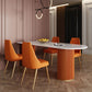 Traditional Luxury Dining Table White Sintered Stone Double Pedestal Table for Kitchen Clearhalo ' dining_table' 'Dining Tables & Seating' 'Dining Tables' 'furn' 'furn_dining_table' 'Furniture' 'furniture_dining_table' 'Kitchen & Dining Furniture' 'kitchen&dining_furn' 'kitchen' 'kitchen_dining_table' 4656152