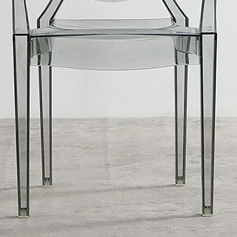 Nordic Design Arm Open Back Stacking Dining Chairs Plastic Side Chair Clearhalo ' kitchen&dining_furn' 'Dining Chairs' 'Dining Tables & Seating' 'dining_chair' 'furn' 'furn_dining_chair' 'Furniture' 'furniture_dining_chair' 'Kitchen & Dining Furniture' 'kitchen' 4656173