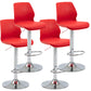 Height Adjustable Leather Barstool Industrial Counter Stool with Backrest Red Silver 4 Piece Set Clearhalo 'Bar Furniture' 'Bar Stools' 'bar_stools' 'furn' 'furn_bar_stools' 'furniture_bar_stools' 'Kitchen & Dining Furniture' 'kitchen&dining_furn' 'kitchen' 'kitchen_furn' Furniture' 4656197