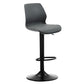 Height Adjustable Leather Barstool Industrial Counter Stool with Backrest Grey Black 1 Piece Clearhalo 'Bar Furniture' 'Bar Stools' 'bar_stools' 'furn' 'furn_bar_stools' 'furniture_bar_stools' 'Kitchen & Dining Furniture' 'kitchen&dining_furn' 'kitchen' 'kitchen_furn' Furniture' 4656226