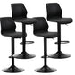 Height Adjustable Leather Barstool Industrial Counter Stool with Backrest Black Black 4 Piece Set Clearhalo 'Bar Furniture' 'Bar Stools' 'bar_stools' 'furn' 'furn_bar_stools' 'furniture_bar_stools' 'Kitchen & Dining Furniture' 'kitchen&dining_furn' 'kitchen' 'kitchen_furn' Furniture' 4656233